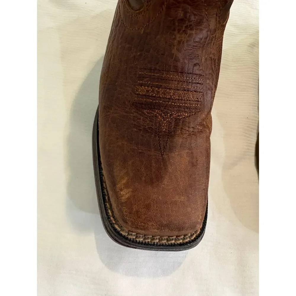 Durango Distressed Flag Western Boot Acorn Kids Size 3 Boys 8
